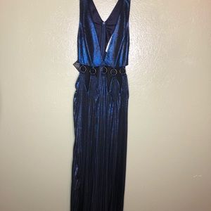 Nasty Gal Cut-Out Evening Dress - Blue XS
